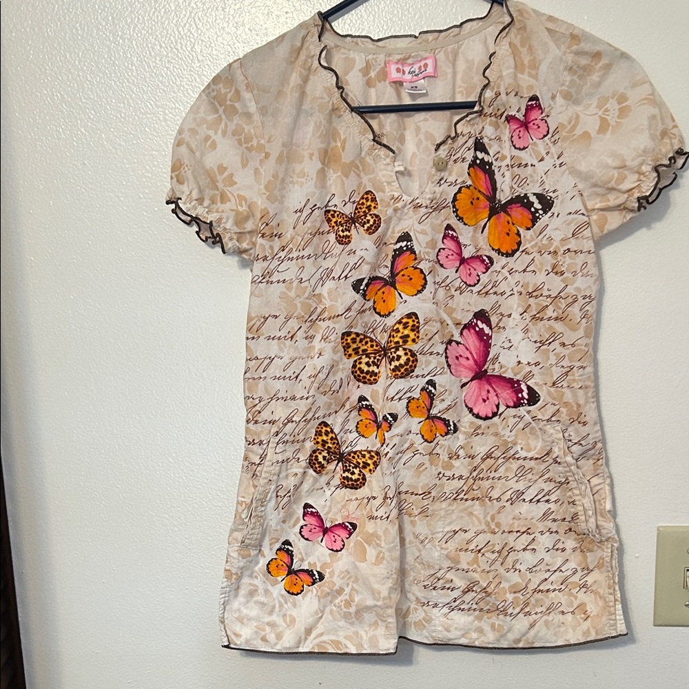 Butterfly Print Blouse
